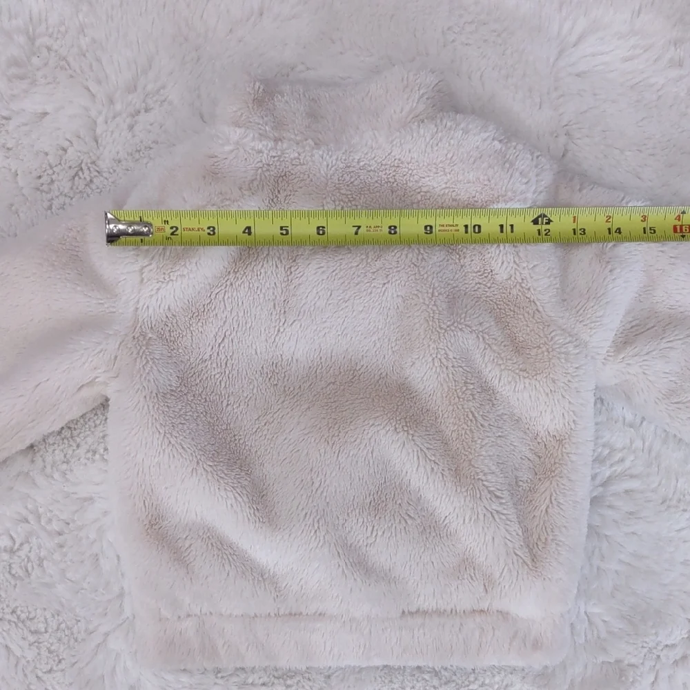NIKE Cream and Black Fuzzy Jacket